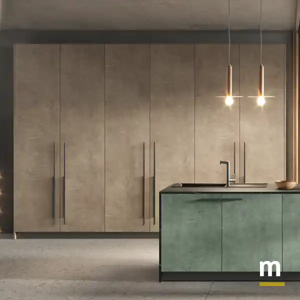 Cucina senza pensili