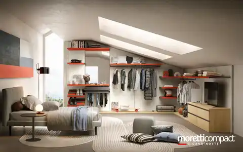 Cabina a cremagliera mansardata
