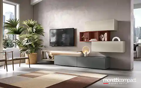 Living con modulo a giorno porpora