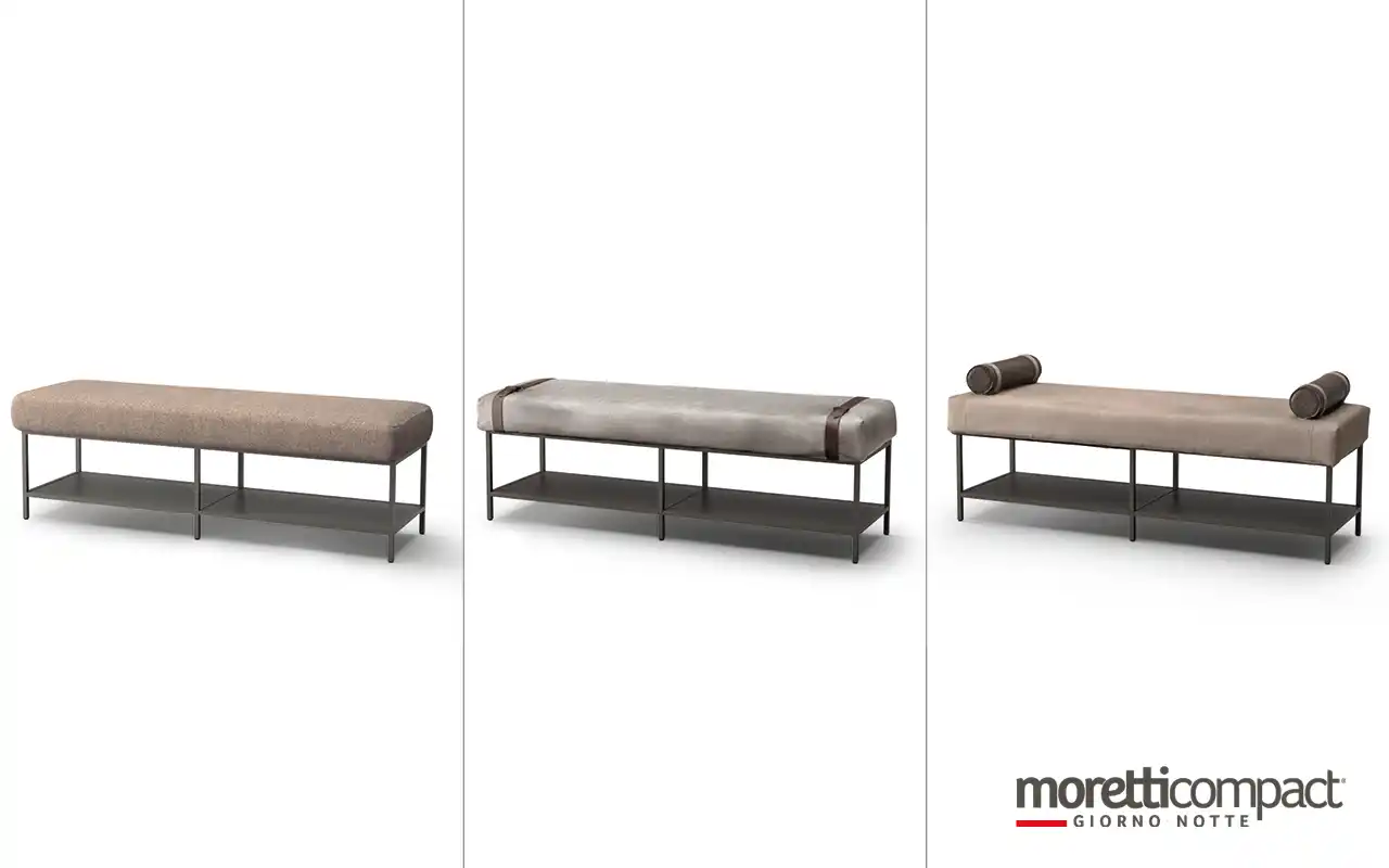 Panche con basamento alluminio