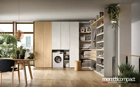 Cabina a moduli angolo per lavanderia