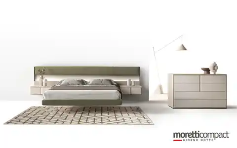 Camera con gruppo Cube e testata letto Strip Panels
